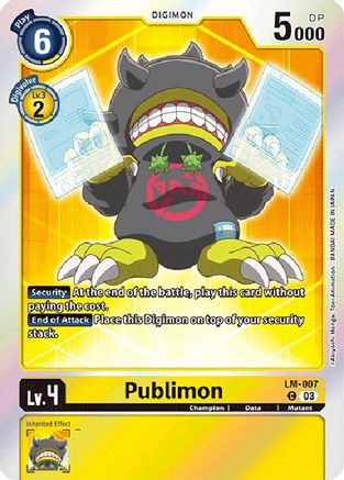 Publimon (English Exclusive) (LM-007) - Exceed Apocalypse Foil - Premium Digimon Single from Bandai - Just $0.25! Shop now at Game Crave Tournament Store
