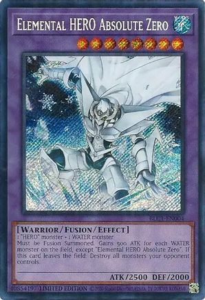Elemental HERO Absolute Zero (BLC1-EN004) - Battles of Legend: Chapter 1 Limited - Premium Yugioh Single from Konami - Just $5.30! Shop now at Game Crave Tournament Store