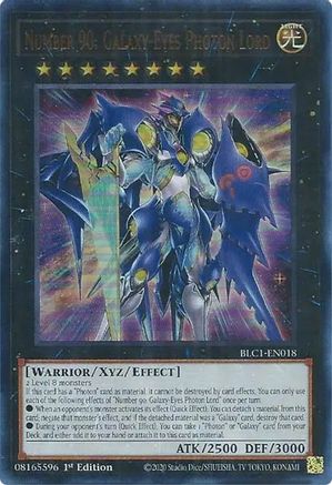 Number 90: Galaxy-Eyes Photon Lord (BLC1-EN018) - Battles of Legend: Chapter 1 1st Edition - Premium Yugioh Single from Konami - Just $9.77! Shop now at Game Crave Tournament Store