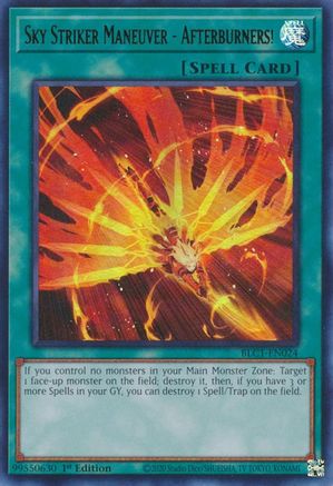 Sky Striker Maneuver - Afterburners! (BLC1-EN024) - Battles of Legend: Chapter 1 1st Edition - Premium Yugioh Single from Konami - Just $1.19! Shop now at Game Crave Tournament Store