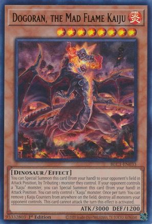 Dogoran, the Mad Flame Kaiju (BLC1-EN033) - Battles of Legend: Chapter 1 1st Edition - Premium Yugioh Single from Konami - Just $0.94! Shop now at Game Crave Tournament Store