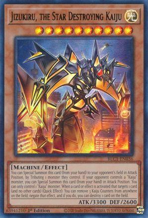 Jizukiru, the Star Destroying Kaiju (BLC1-EN036) - Battles of Legend: Chapter 1 1st Edition - Premium Yugioh Single from Konami - Just $1.72! Shop now at Game Crave Tournament Store
