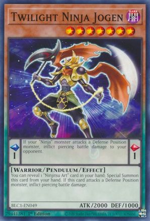 Twilight Ninja Jogen (BLC1-EN049) - Battles of Legend: Chapter 1 1st Edition - Premium Yugioh Single from Konami - Just $0.25! Shop now at Game Crave Tournament Store