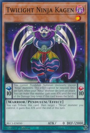Twilight Ninja Kagen (BLC1-EN050) - Battles of Legend: Chapter 1 1st Edition - Premium Yugioh Single from Konami - Just $0.25! Shop now at Game Crave Tournament Store