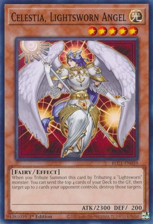 Celestia, Lightsworn Angel (BLC1-EN059) - Battles of Legend: Chapter 1 1st Edition - Premium Yugioh Single from Konami - Just $0.25! Shop now at Game Crave Tournament Store