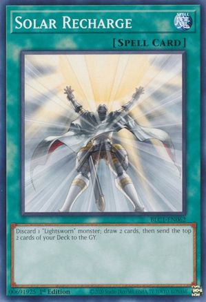 Solar Recharge (BLC1-EN062) - Battles of Legend: Chapter 1 1st Edition - Premium Yugioh Single from Konami - Just $1.71! Shop now at Game Crave Tournament Store