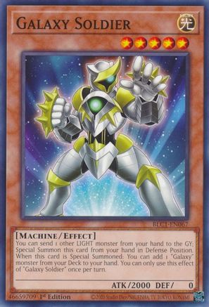 Galaxy Soldier (BLC1-EN067) - Battles of Legend: Chapter 1 1st Edition - Premium Yugioh Single from Konami - Just $0.98! Shop now at Game Crave Tournament Store