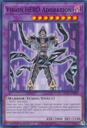 Vision HERO Adoration (BLC1-EN069) - Battles of Legend: Chapter 1 1st Edition - Premium Yugioh Single from Konami - Just $0.25! Shop now at Game Crave Tournament Store