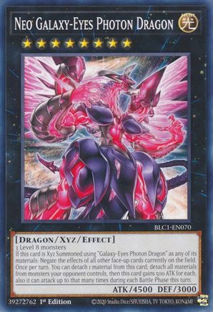 Neo Galaxy-Eyes Photon Dragon (BLC1-EN070) - Battles of Legend: Chapter 1 1st Edition - Premium Yugioh Single from Konami - Just $0.25! Shop now at Game Crave Tournament Store
