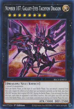 Number 107: Galaxy-Eyes Tachyon Dragon (BLC1-EN072) - Battles of Legend: Chapter 1 1st Edition - Premium Yugioh Single from Konami - Just $0.34! Shop now at Game Crave Tournament Store