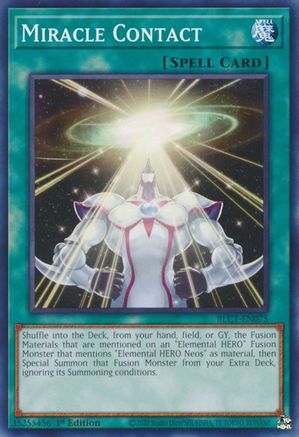Miracle Contact (BLC1-EN075) - Battles of Legend: Chapter 1 1st Edition - Premium Yugioh Single from Konami - Just $0.25! Shop now at Game Crave Tournament Store