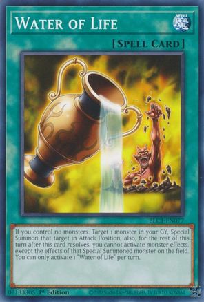 Water of Life (BLC1-EN077) - Battles of Legend: Chapter 1 1st Edition - Premium Yugioh Single from Konami - Just $0.25! Shop now at Game Crave Tournament Store