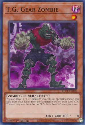 T.G. Gear Zombie (BLC1-EN088) - Battles of Legend: Chapter 1 1st Edition - Premium Yugioh Single from Konami - Just $0.25! Shop now at Game Crave Tournament Store