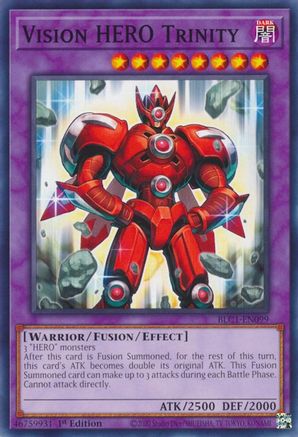 Vision HERO Trinity (BLC1-EN099) - Battles of Legend: Chapter 1 1st Edition - Premium Yugioh Single from Konami - Just $0.25! Shop now at Game Crave Tournament Store