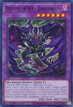 Destiny HERO - Dangerous (BLC1-EN100) - Battles of Legend: Chapter 1 1st Edition - Premium Yugioh Single from Konami - Just $0.25! Shop now at Game Crave Tournament Store
