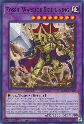 Fossil Warrior Skull King (BLC1-EN129) - Battles of Legend: Chapter 1 1st Edition - Premium Yugioh Single from Konami - Just $0.25! Shop now at Game Crave Tournament Store