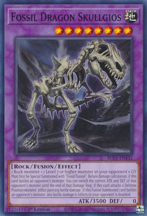 Fossil Dragon Skullgios (BLC1-EN132) - Battles of Legend: Chapter 1 1st Edition - Premium Yugioh Single from Konami - Just $0.25! Shop now at Game Crave Tournament Store