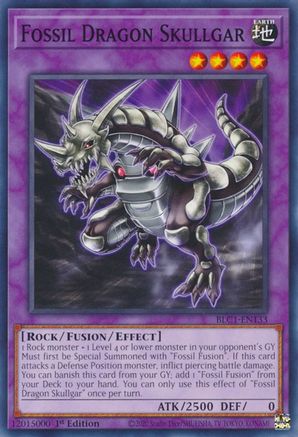 Fossil Dragon Skullgar (BLC1-EN133) - Battles of Legend: Chapter 1 1st Edition - Premium Yugioh Single from Konami - Just $0.25! Shop now at Game Crave Tournament Store