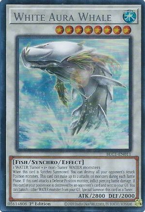 White Aura Whale (Silver) (BLC1-EN011) - Battles of Legend: Chapter 1 1st Edition - Premium Yugioh Single from Konami - Just $0.33! Shop now at Game Crave Tournament Store