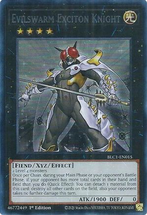 Evilswarm Exciton Knight (Silver) (BLC1-EN015) - Battles of Legend: Chapter 1 1st Edition - Premium Yugioh Single from Konami - Just $0.78! Shop now at Game Crave Tournament Store