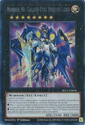 Number 90: Galaxy-Eyes Photon Lord (Silver) (BLC1-EN018) - Battles of Legend: Chapter 1 1st Edition - Premium Yugioh Single from Konami - Just $8.74! Shop now at Game Crave Tournament Store