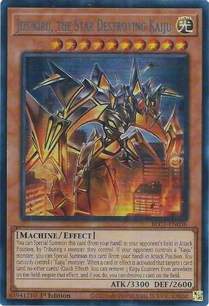 Jizukiru, the Star Destroying Kaiju (Silver) (BLC1-EN036) - Battles of Legend: Chapter 1 1st Edition - Premium Yugioh Single from Konami - Just $0.54! Shop now at Game Crave Tournament Store
