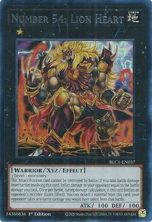 Number 54: Lion Heart (Silver) (BLC1-EN037) - Battles of Legend: Chapter 1 1st Edition - Premium Yugioh Single from Konami - Just $0.25! Shop now at Game Crave Tournament Store