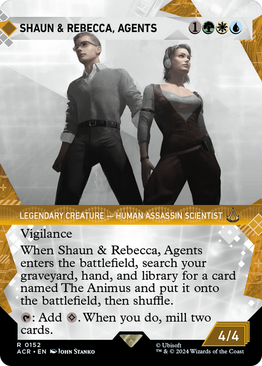 Shaun & Rebecca, Agents (ACR-152) - Assassin's Creed: (Showcase) (Borderless) Foil - Premium MTG Single from Wizards of the Coast - Just $0.43! Shop now at Game Crave Tournament Store