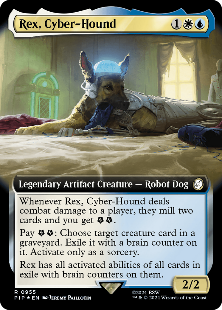 Rex, Cyber-Hound (PIP-955) - Fallout: (Extended Art) - Premium MTG Single from Wizards of the Coast - Just $2.31! Shop now at Game Crave Tournament Store