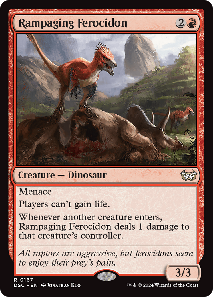 Rampaging Ferocidon (DSC-167) - Duskmourn: House of Horror Commander - Premium MTG Single from Wizards of the Coast - Just $0.50! Shop now at Game Crave Tournament Store