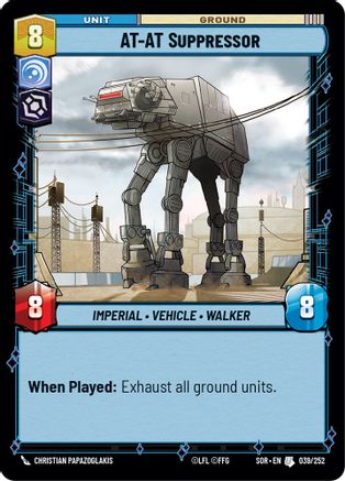 AT-AT Suppressor (SPARK OF REBELLION) Foil - Premium Star Wars: Unlimited Single from Spark of Rebellion - Just $0.08! Shop now at Game Crave Tournament Store