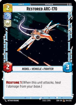 Restored ARC-170 (44) - Spark of Rebellion - Premium Star Wars: Unlimited Single from Spark of Rebellion - Just $0.08! Shop now at Game Crave Tournament Store