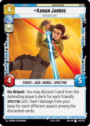 Kanan Jarrus - Revealed Jedi (SPARK OF REBELLION) Foil - Premium Star Wars: Unlimited Single from Spark of Rebellion - Just $0.14! Shop now at Game Crave Tournament Store
