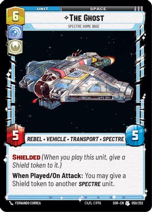 The Ghost - Spectre Home Base (SPARK OF REBELLION) Foil - Premium Star Wars: Unlimited Single from Spark of Rebellion - Just $0.08! Shop now at Game Crave Tournament Store