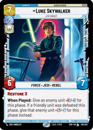 Luke Skywalker - Jedi Knight (SPARK OF REBELLION) - Premium Star Wars: Unlimited Single from Spark of Rebellion - Just $10.69! Shop now at Game Crave Tournament Store