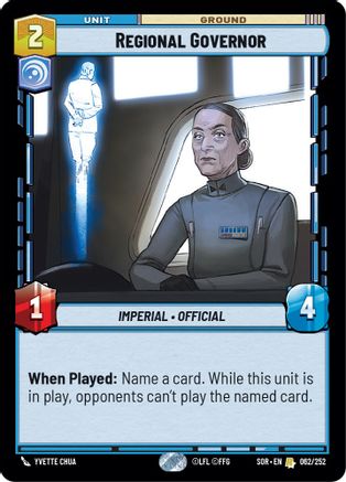 Regional Governor (SPARK OF REBELLION) Foil - Premium Star Wars: Unlimited Single from Spark of Rebellion - Just $0.26! Shop now at Game Crave Tournament Store