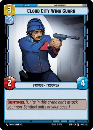 Cloud City Wing Guard (63) - Spark of Rebellion - Premium Star Wars: Unlimited Single from Spark of Rebellion - Just $0.08! Shop now at Game Crave Tournament Store