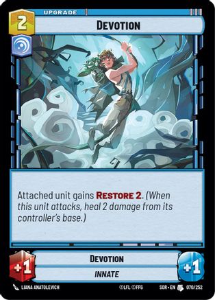 Devotion (SPARK OF REBELLION) Foil - Premium Star Wars: Unlimited Single from Spark of Rebellion - Just $0.09! Shop now at Game Crave Tournament Store