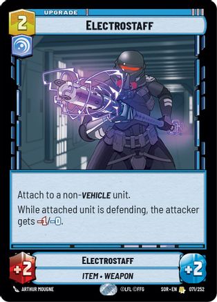 Electrostaff (SPARK OF REBELLION) Foil - Premium Star Wars: Unlimited Single from Spark of Rebellion - Just $0.27! Shop now at Game Crave Tournament Store