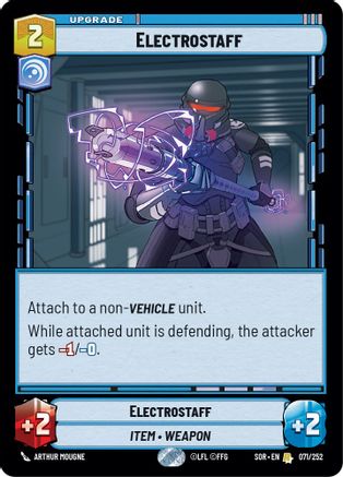 Electrostaff (SPARK OF REBELLION) - Premium Star Wars: Unlimited Single from Spark of Rebellion - Just $0.10! Shop now at Game Crave Tournament Store