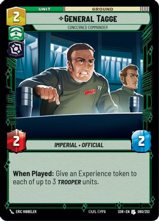 General Tagge - Concerned Commander (080/252) - Spark of Rebellion Foil - Premium Star Wars: Unlimited Single from Spark of Rebellion - Just $0.09! Shop now at Game Crave Tournament Store