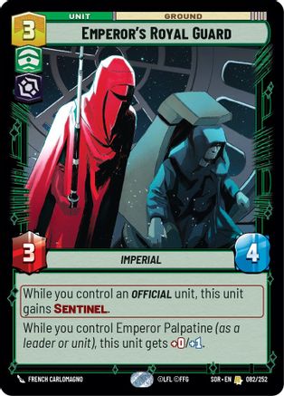 Emperor's Royal Guard (SPARK OF REBELLION) - Premium Star Wars: Unlimited Single from Spark of Rebellion - Just $0.20! Shop now at Game Crave Tournament Store