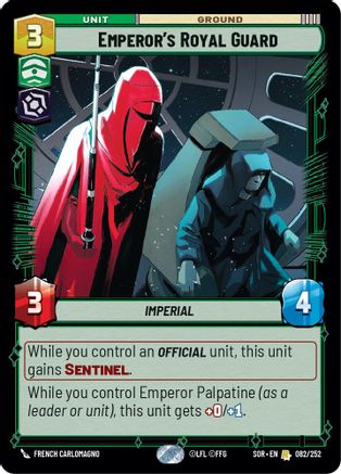 Emperor's Royal Guard (SPARK OF REBELLION) Foil - Premium Star Wars: Unlimited Single from Spark of Rebellion - Just $0.36! Shop now at Game Crave Tournament Store