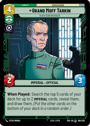 Grand Moff Tarkin - Death Star Overseer (SPARK OF REBELLION) - Premium Star Wars: Unlimited Single from Spark of Rebellion - Just $0.08! Shop now at Game Crave Tournament Store