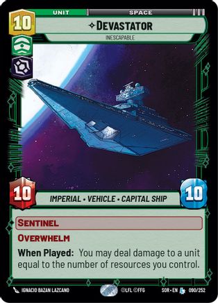 Devastator - Inescapable (SPARK OF REBELLION) - Premium Star Wars: Unlimited Single from Spark of Rebellion - Just $5.54! Shop now at Game Crave Tournament Store