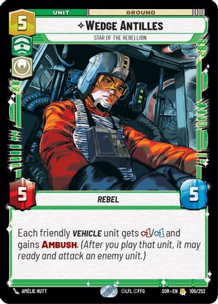Wedge Antilles - Star of the Rebellion (SPARK OF REBELLION) Foil - Premium Star Wars: Unlimited Single from Spark of Rebellion - Just $0.17! Shop now at Game Crave Tournament Store