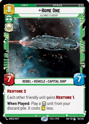 Home One - Alliance Flagship (SPARK OF REBELLION) - Premium Star Wars: Unlimited Single from Spark of Rebellion - Just $2.72! Shop now at Game Crave Tournament Store