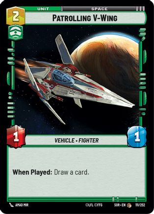 Patrolling V-Wing (111) - Spark of Rebellion - Premium Star Wars: Unlimited Single from Spark of Rebellion - Just $0.08! Shop now at Game Crave Tournament Store