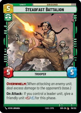 Steadfast Battalion (SPARK OF REBELLION) Foil - Premium Star Wars: Unlimited Single from Spark of Rebellion - Just $0.08! Shop now at Game Crave Tournament Store