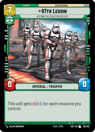 97th Legion - Keeping the Peace on Sullust (118) - Spark of Rebellion - Premium Star Wars: Unlimited Single from Spark of Rebellion - Just $0.08! Shop now at Game Crave Tournament Store